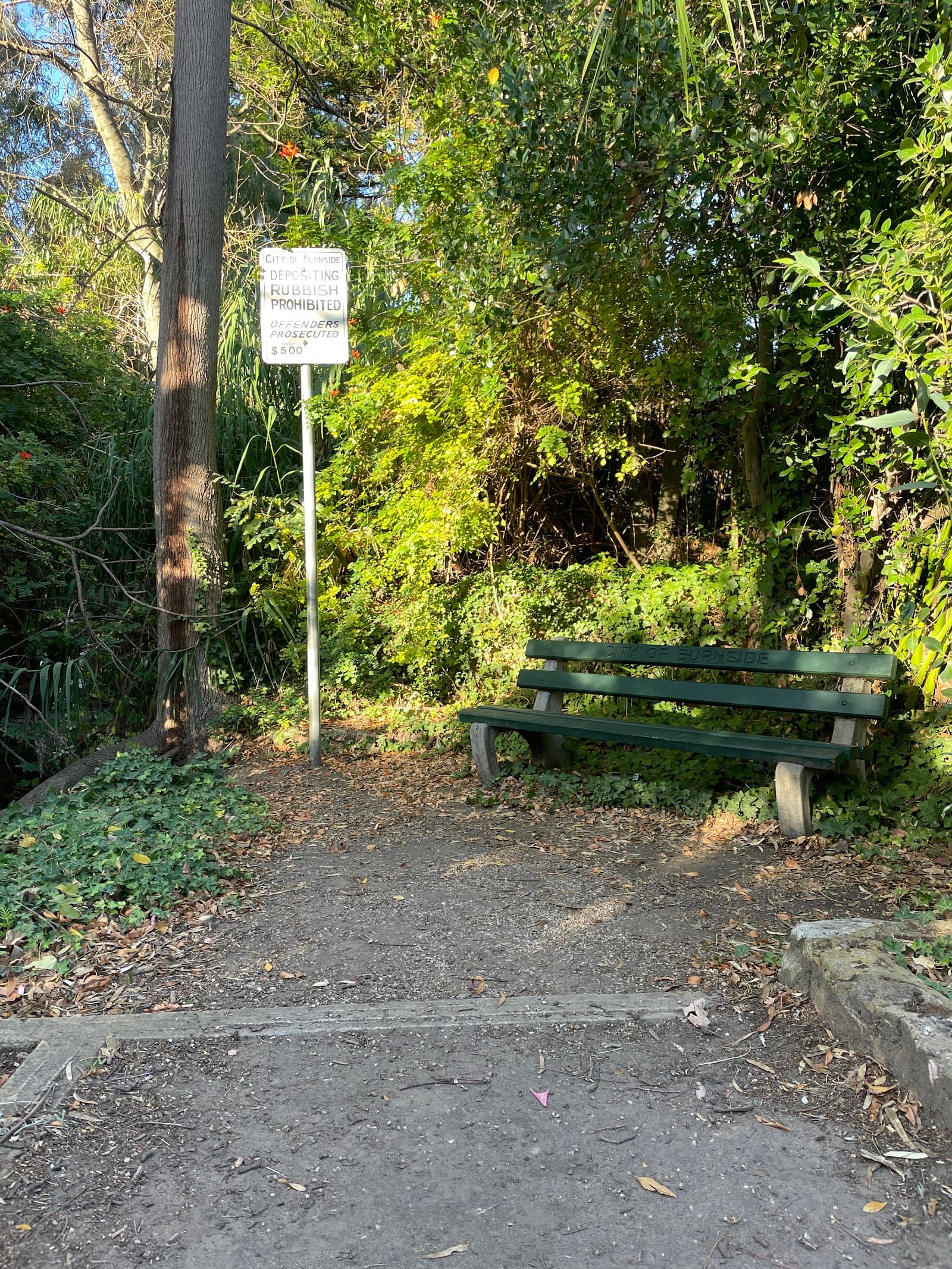 Burnside park bench — Burnside, Adelaide