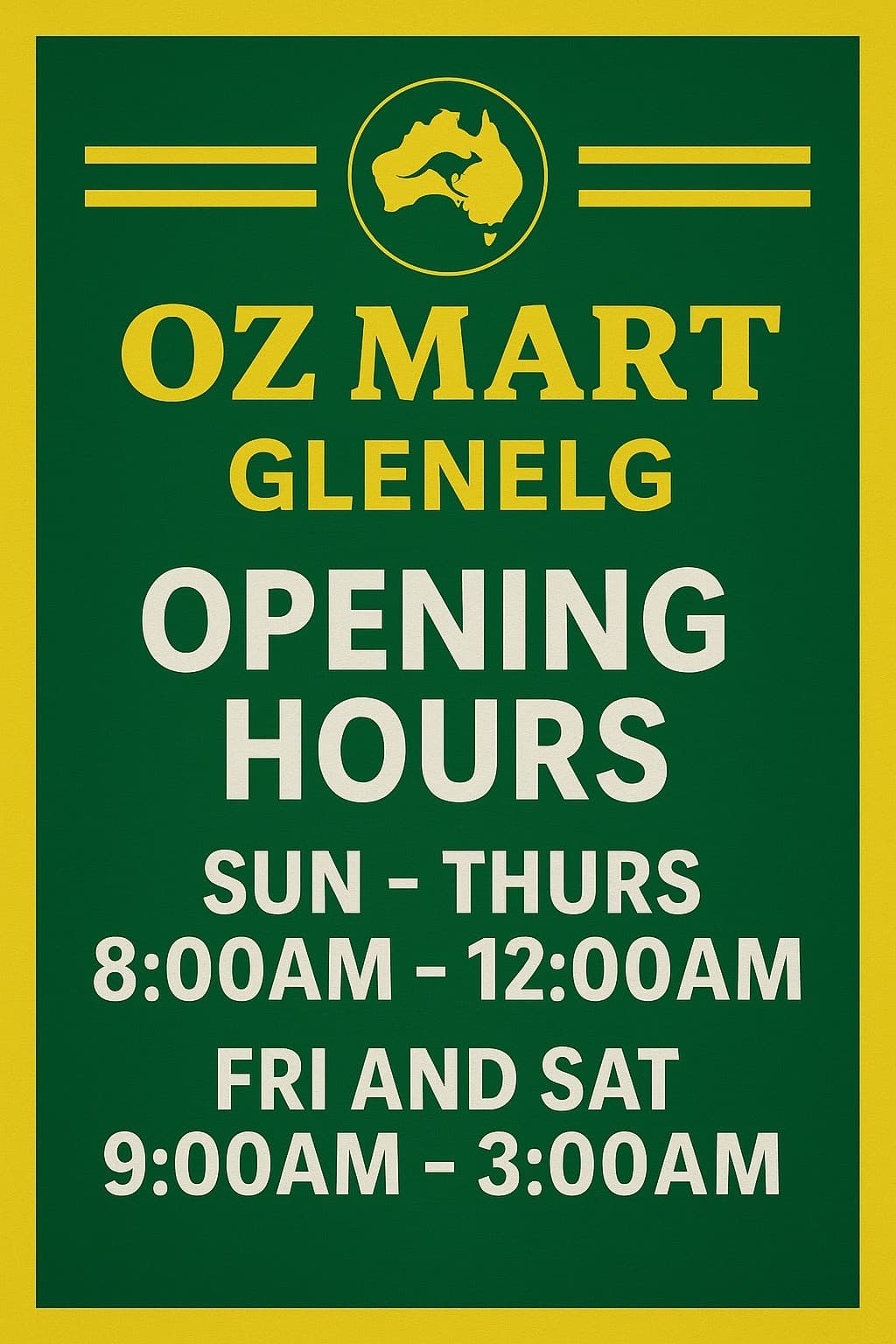 OZ MART GLENELG — Glenelg, Adelaide