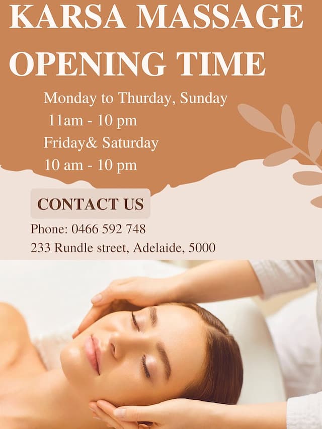 Karsa massage & day spa — Hindmarsh, Adelaide